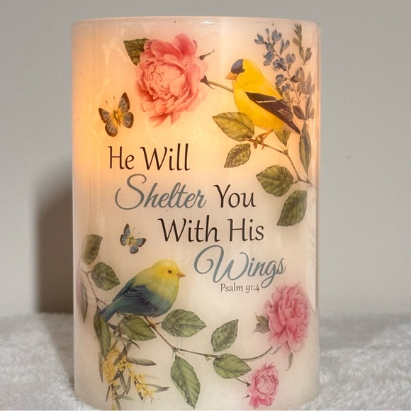 LED Candle Battery Operated Bible Verse Flameless Non-Fragrant southing Calming - Picture 1 of 4